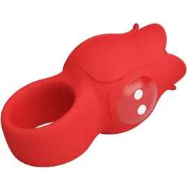 PRETTY LOVE - VIBRATORE A DITA A FORMA DI ROSA JAE 10 VIBRAZIONI ROSSO