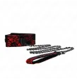 KINK - COLLIER DENTELLE AVEC CEINTURE AVEC CEINTURE EN CUIR VRAI 105 CM - 44 X 5,5 CM