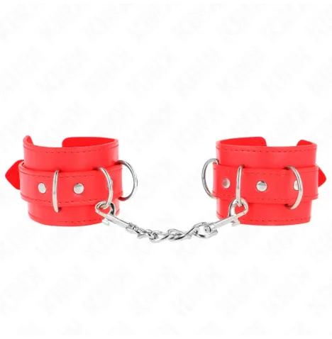 KINK - 3 D-RING WRIST RESTRAINTS ADJUSTABLE RED 17.5-25 CM X 6 CM
