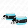 KINK - PREMIUM ABSCHLIEßBARE HANDGELENKFESSELN SCHWARZ-BLAU VERSTELLBAR 21-28 CM X 5,5 CM