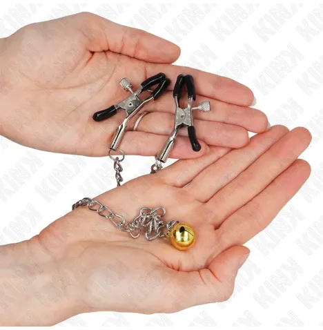 KINK - CHAIN NIPPLE CLAMPS WITH BELL 30 CM