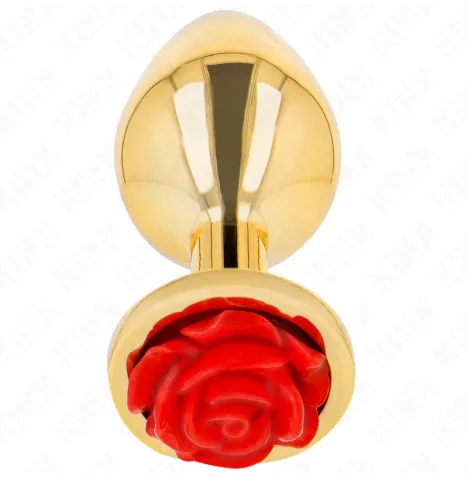 KINK - PLUG ANAL GOLD ROSE RED SIZE M