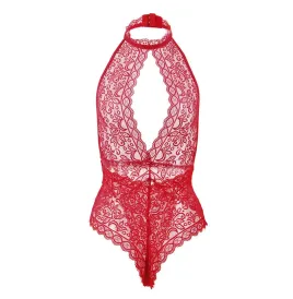 SUBBLIME - 953881 BODYSUIT MIT OFFENEN CUPS ROT L-XL