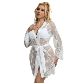 SUBBLIME - 954369 CAMICIA DA NOTTE MANICA LUNGA CON DISEGNO FLOREALE BIANCO S-M