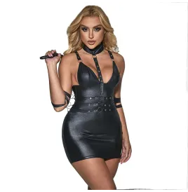 SUBBLIME - 954413 LEATHER BONDAGE BODY BLACK L-XL