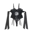 SUBBLIME - 955496 LACE BODYSUIT WITH BOWS AND GARTERS BLACK S-M SUBBLIME - 955496 LACE BODYSUIT WITH BOWS AND GARTERS BLACK S-M