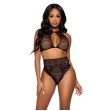 LEG AVENUE - ZWEITEILIGES SET, NECKHOLDER-CROP-TOP UND TANGA-HöSCHEN, EINHEITSGRößE LEG AVENUE - ZWEITEILIGES SET, NECKHOLDER-CROP-TOP UND TANGA-HöSCHEN, EINHEITSGRößE