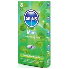 SKINS - PRESERVATIVI PREMIUM ALLA MENTA CONFEZIONE DA 8