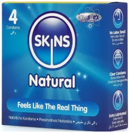 SKINS - PRESERVATIVI NATURALI PREMIUM CONFEZIONE DA 4