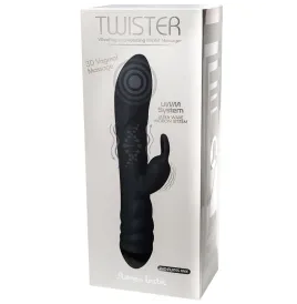 ADRIEN LASTIC - VIBRATORE TWISTER E MASSAGGIATORE ROTATORE CONIGLIO NERO