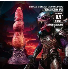POWER MONSTERS – SAVAGE BEASTLORD DREIFARBIGER FANTASY-SILIKONDILDO 24 CM Ø 5 CM