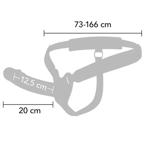 HIDDEN DESIRE - INFERNO MANCHON PÉNIS VIBRANT AVEC STRAP-ON 20 CM