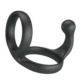 CRAZY BULL - FLORIAN DOUBLE COCK AND BALL RING BLACK