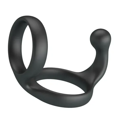 CRAZY BULL - ANELLO DOPPIO PER PENE E TESTICOLI FLORIAN NERO