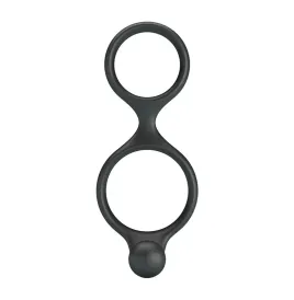CRAZY BULL - FLORIAN DOUBLE COCK AND BALL RING BLACK