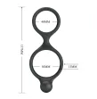 CRAZY BULL - FLORIAN DOUBLE COCK AND BALL RING BLACK CRAZY BULL - FLORIAN DOUBLE COCK AND BALL RING BLACK