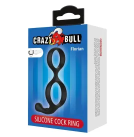 CRAZY BULL - ANELLO DOPPIO PER PENE E TESTICOLI FLORIAN NERO