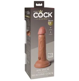 KING COCK - ELITE REALISTIC SILICONE DILDO 15.2 CM CARAMEL