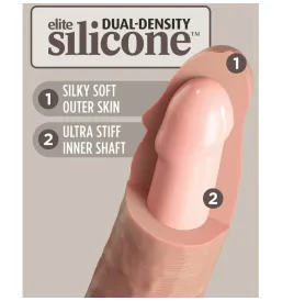 KING COCK - ÉLITE DILDO REALÍSTICO SILICONA 15.2 CM