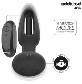 ADDICTED TOYS - PLUG ANAL AVEC LANGUE VIBRANTE ET TÉLÉCOMMANDE