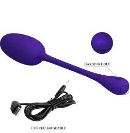 PRETTY LOVE - UOVO VIBRANTE RICARICABILE KNUCKER VIOLA