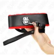 KINK - HALSKETTE MIT GÜRTEL 116 CM MIT ROTEM LEDERBAND VERSTELLBAR 40-48 CM X 6 CM