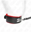 KINK - HALSKETTE MIT GÜRTEL 116 CM MIT ROTEM LEDERBAND VERSTELLBAR 40-48 CM X 6 CM