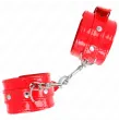 KINK - SHINY HAND CUFFS RED ADJUSTABLE 23-33 CM