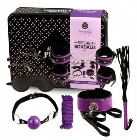 SECRETPLAY - BDSM SET 8PCS VIOLA - NERO.