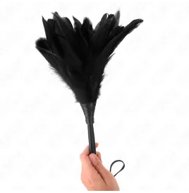 KINK - PIUME DI POLLO SOLLEGATO A FORMA DI CORNO NERO 36 CM