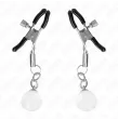 KINK - PINCES À METON BILLES DE VERRE ARGENT 6 CM
