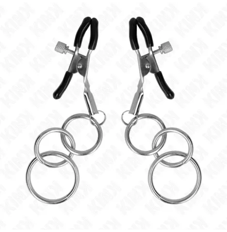 KINK - PINZAS PARA PEZONES CON 3 AROS 6 CM