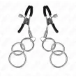 KINK - PINZAS PARA PEZONES CON 3 AROS 6 CM KINK - PINZAS PARA PEZONES CON 3 AROS 6 CM