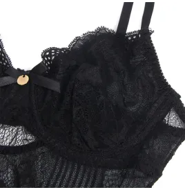 SUBBLIME - 955625 BODY EN DENTELLE AVEC FERMETURE EN BAS NOIR L-XL