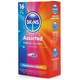 SKINS - ASSORTED PREMIUM CONDOMS PACK 16