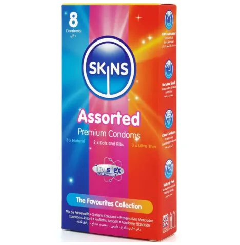 SKINS - CONFEZIONE ASSORTITA DI 8 PRESERVATIVI PREMIUM