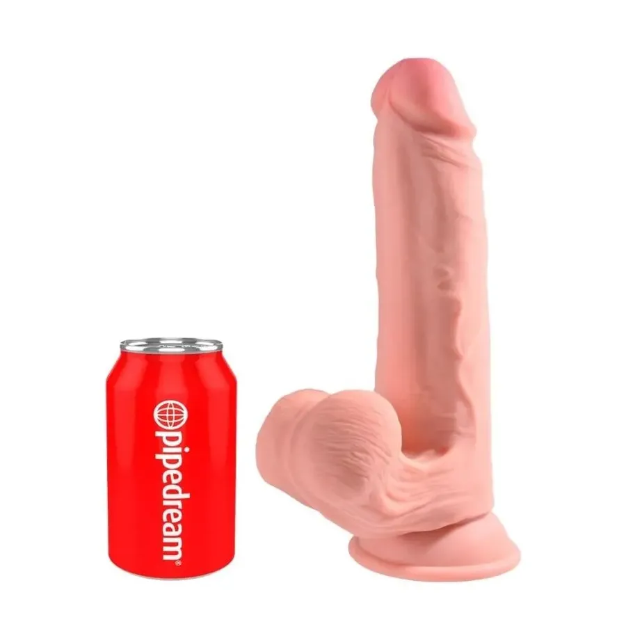 KING COCK PLUS - REALISTISCHER DILDO MIT DREIFACHDICHTE UND SCHWINGENDEN HODEN, 23 CM, FLEISCH KING COCK PLUS - REALISTISCHER DILDO MIT DREIFACHDICHTE UND SCHWINGENDEN HODEN, 23 CM, FLEISCH
