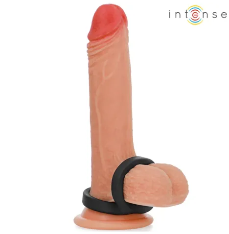 INTENSE - BOBBY DOPPIO ANELLO PER PENE IN SILICONE NERO