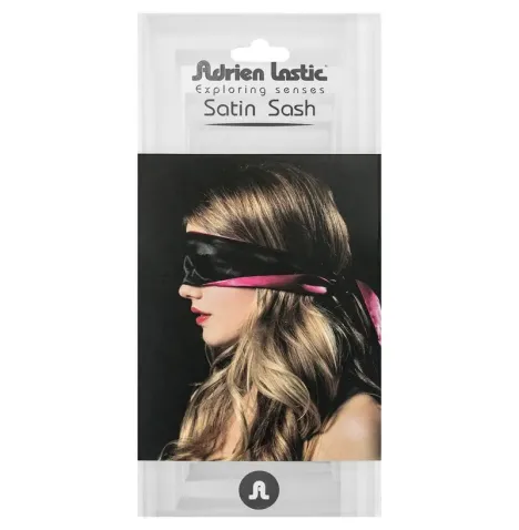 ADRIEN LASTIC - BENDA REVERSIBILE SATINATA ROSA-NERO