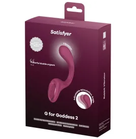 SATISFYER - G FOR GODDESS 2 RABBIT VIBRATOR BOTTLE BORDEAUX