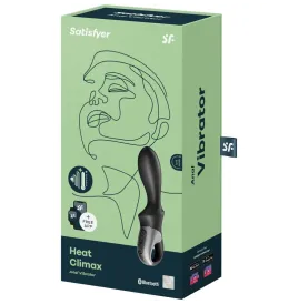 SATISFYER - APPLICATION VIBRATEUR ANAL HEAT CLIMAX NOIR