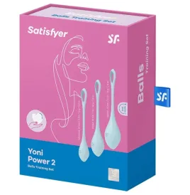SATISFYER - ENSEMBLE ENTRAÎNEMENT YONI POWER 2 BLEU