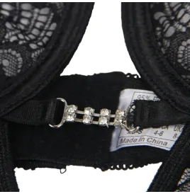 SUBBLIME - 954185 BABYDOLL EN DENTELLE À BRETELLES RÉGLABLES NOIRE S-M