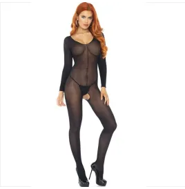 LEG AVENUE - BODYSTOCKING LANGARM SCHWARZ