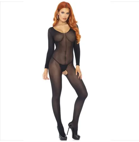 LEG AVENUE - BODYSTOCKING LANGARM SCHWARZ
