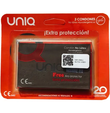 UNIQ - SECURE FIT LATEX-FREE CONDOMS 3 UNITS