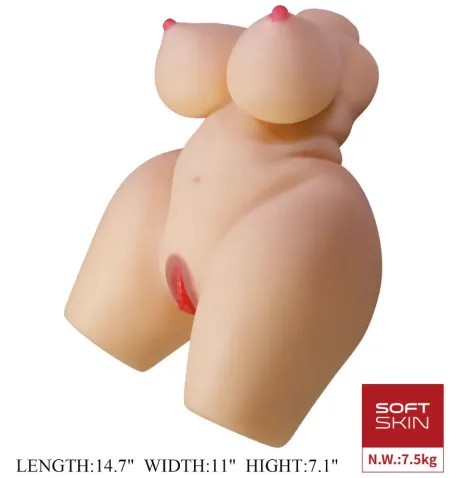 CRAZY BULL - GRACE TORSE FÉMININ RÉALISTE VAGIN ET ANAL 7,5 KG