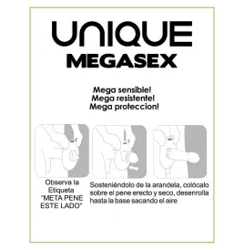UNIQ - MEGASEX LATEX FREE SENSITIVE CONDOMS 3 UNITS