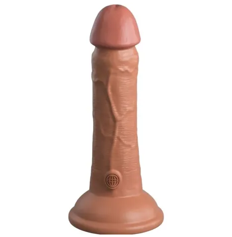 KING COCK - ELITE REALISTISCHER DILDO MIT VIBRATION UND SILIKON 15.2 CM KARAMELL
