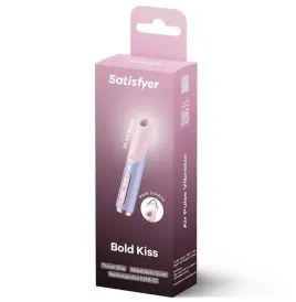 SATISFYER - STIMOLATORE CLITORIDEO BOLD KISS WAVE ROSA - VIOLA